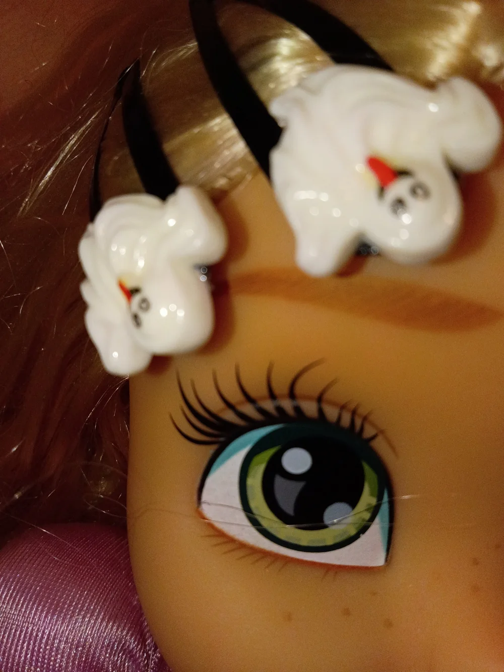 Kids White Ghost  Hair Clips - Set of 2
